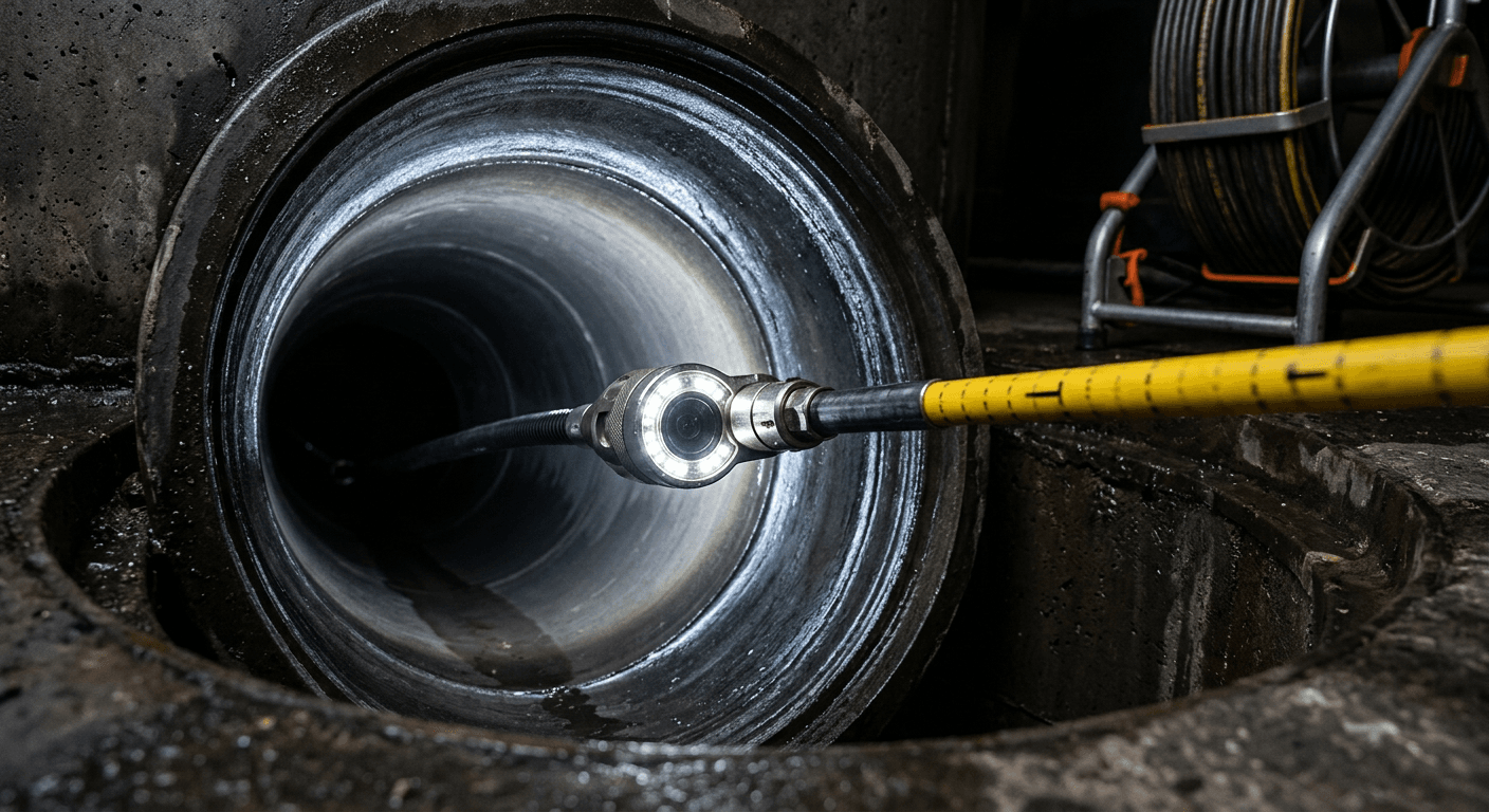 كاميرا فحص CCTV لتشخيص انسداد المجاري