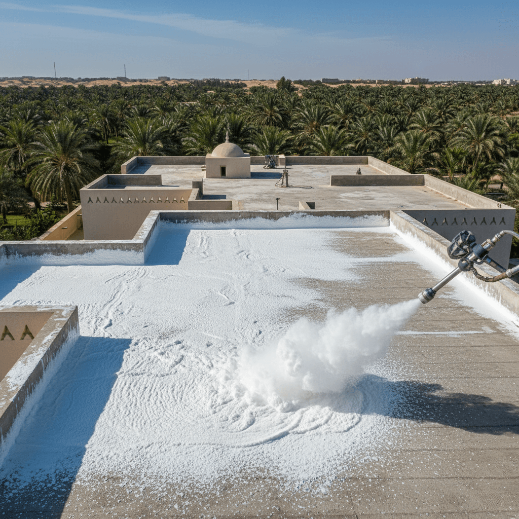 عزل حراري للأسطح بالفوم بالأحساء