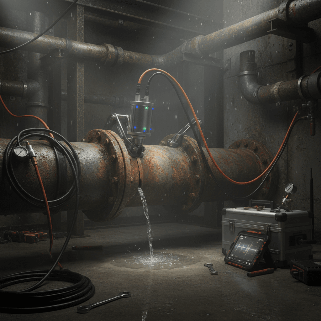 كشف تسربات المواسير المدفونة بالأحساء