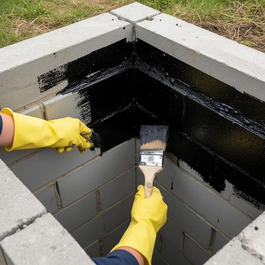 شركة عزل بيارات بجدة - تطبيق العزل البيتوميني