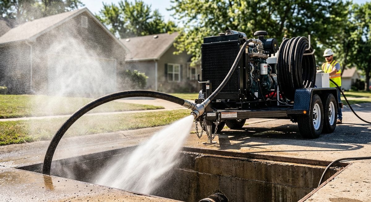 كمبروسر مائي Hydro Jetting لتنظيف بيارات الصرف الصحي بجدة