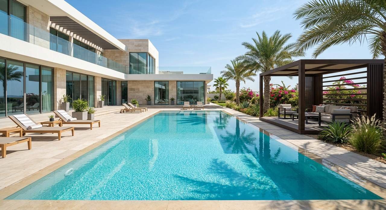 مسبح فيلا حديث بالخبر بمياه صافية